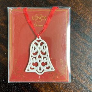 Lenox Pierced Fine Ivory China Bell Christmas Gift Charm Ornament